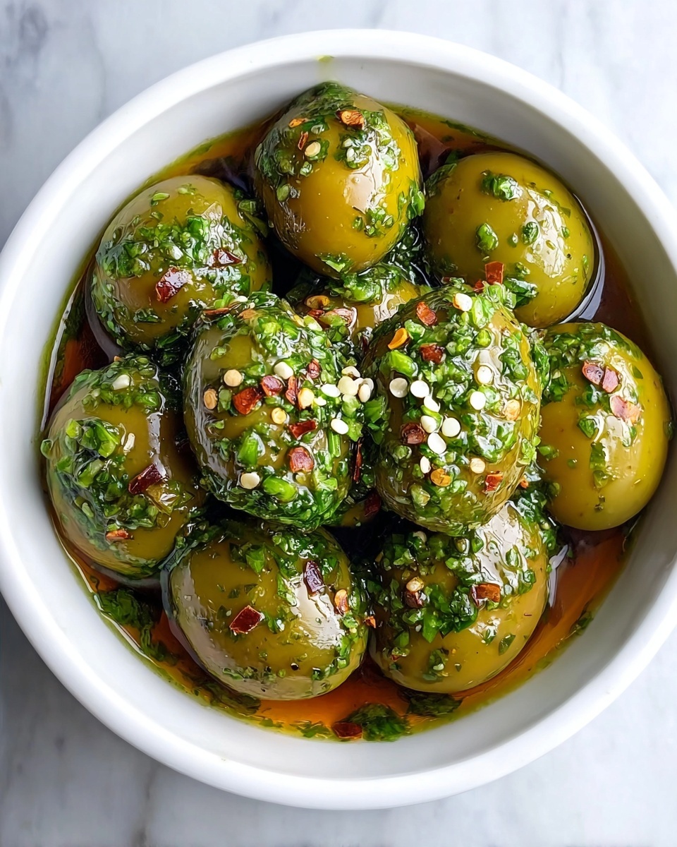 Smoky Marinated Olives: A Simple and Flavorful Snack Recipe - Recipe Image