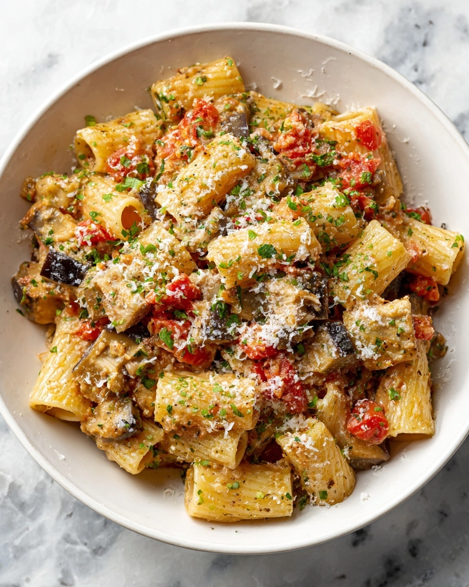 Spicy Eggplant Pasta Recipe - Recipe Image