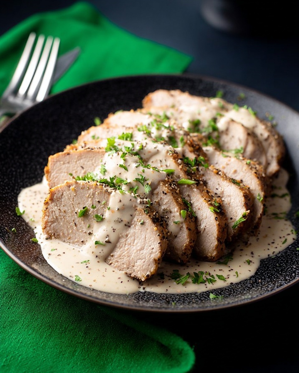 Dijon Pork Tenderloin in Creamy Thyme Sauce Recipe - Recipe Image