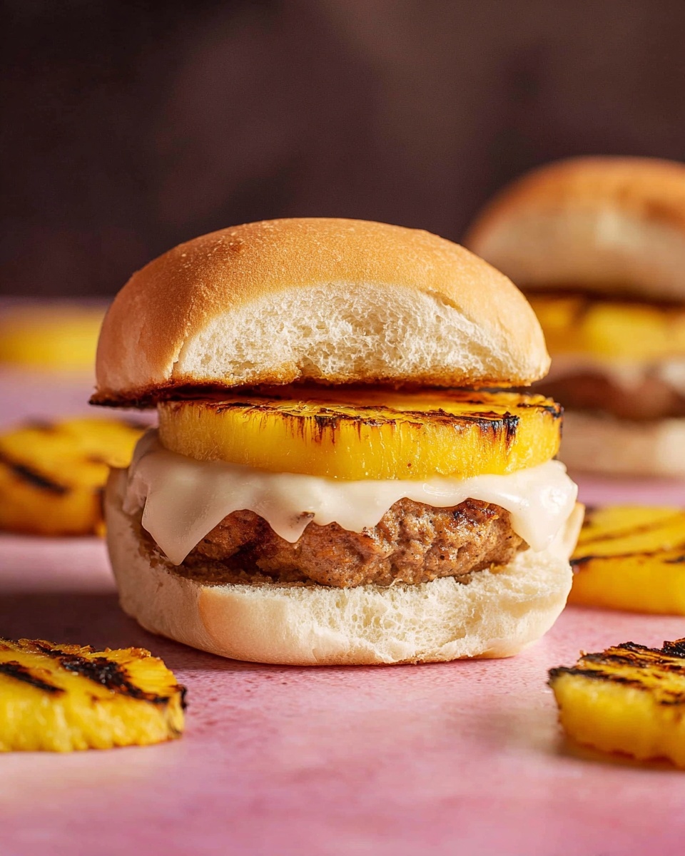 Pork Sliders with Grilled Pineapple Recipe - Recipe Image