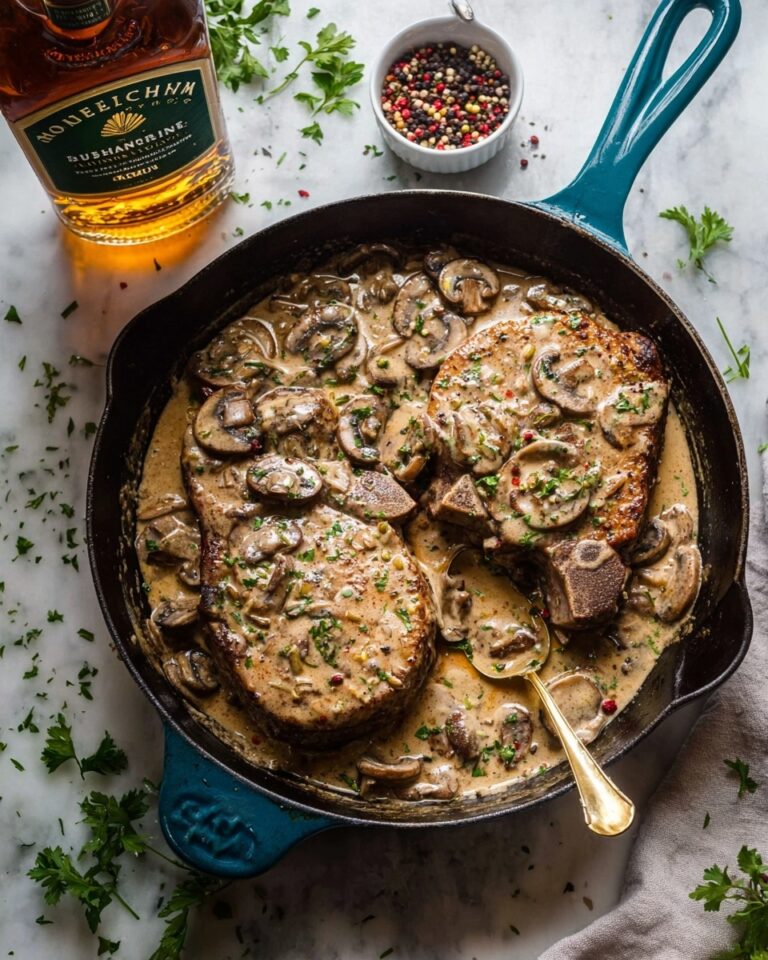 Pork Chops in an Irish Whiskey Cream Sauce Recipe
