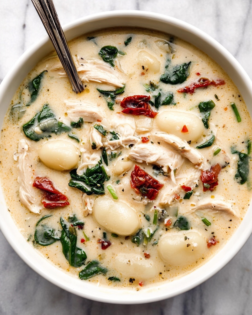 Creamy Tuscan Chicken Gnocchi Soup Recipe - Recipe Image