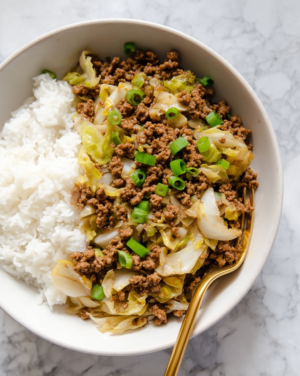 Beef and Cabbage Stir Fry with Hoisin Peanut Sauce Recipe - Recipe Image