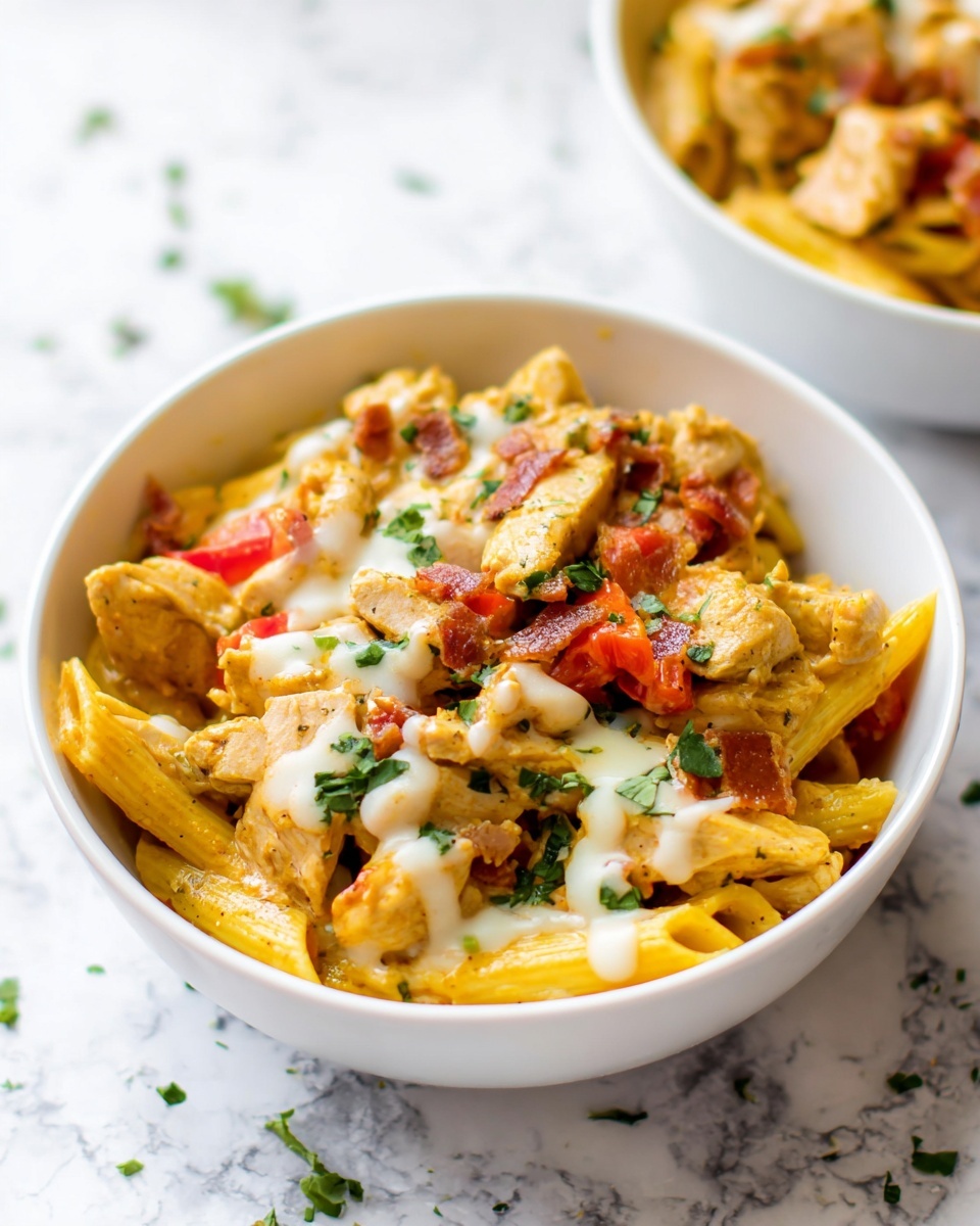 BBQ Chicken Pasta Recipe - Recipe Image