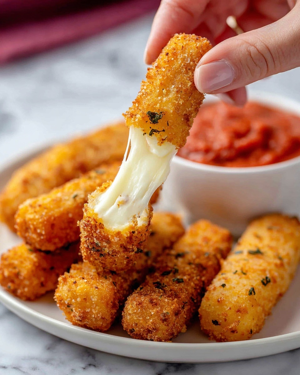 Crispy Homemade Mozzarella Cheese Sticks Recipe - Recipe Image
