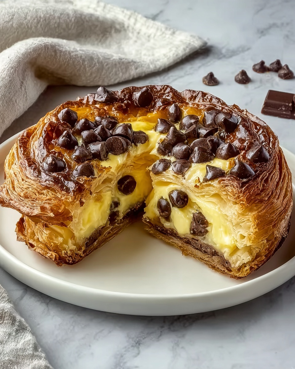 Decadent Chocolate Croissant Breakfast Bake Recipe - Recipe Image