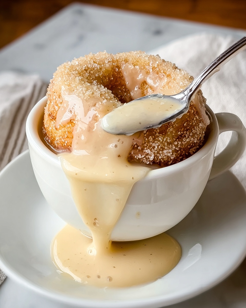 Irresistibly Easy Glazed Donut Mug Cake Recipe - Recipe Image