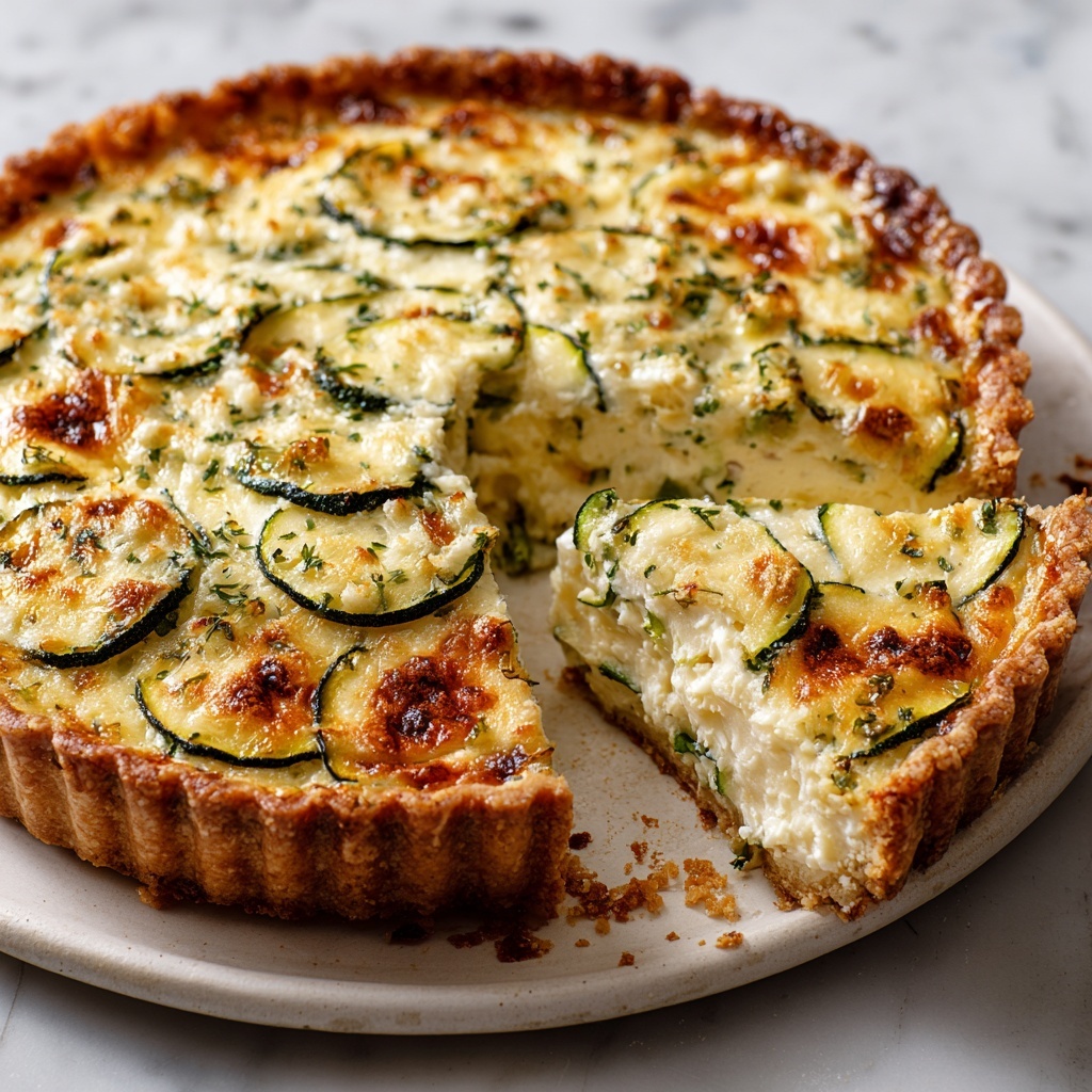 Zucchini Onion Pie Recipe - Recipe Image