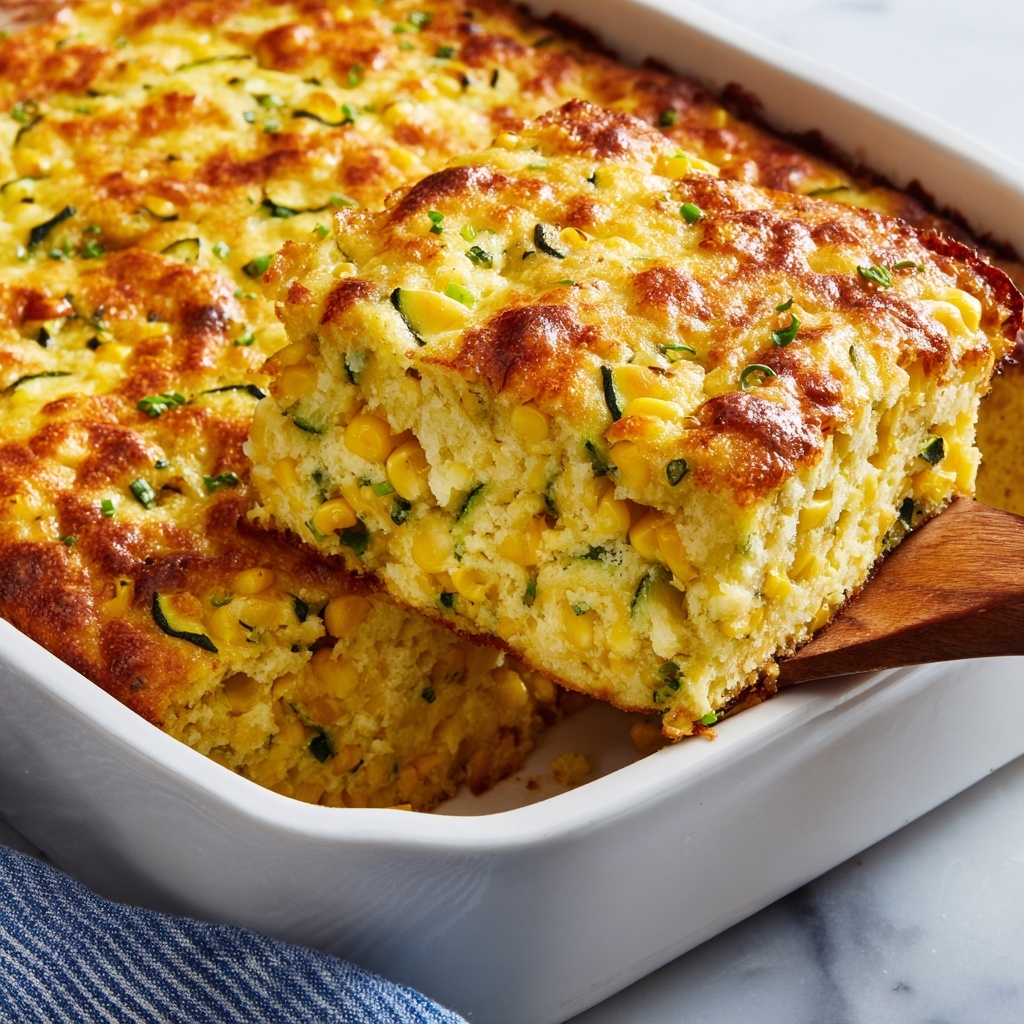 Zucchini Cornbread Casserole Recipe - Recipe Image