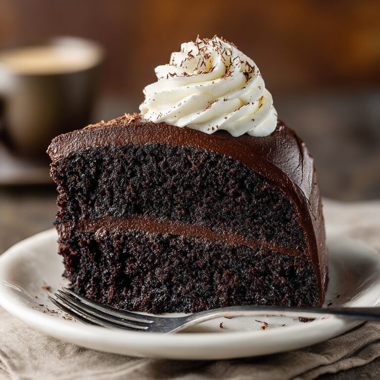 Dark Chocolate Cake with Creamy Cocoa Frosting Recipe