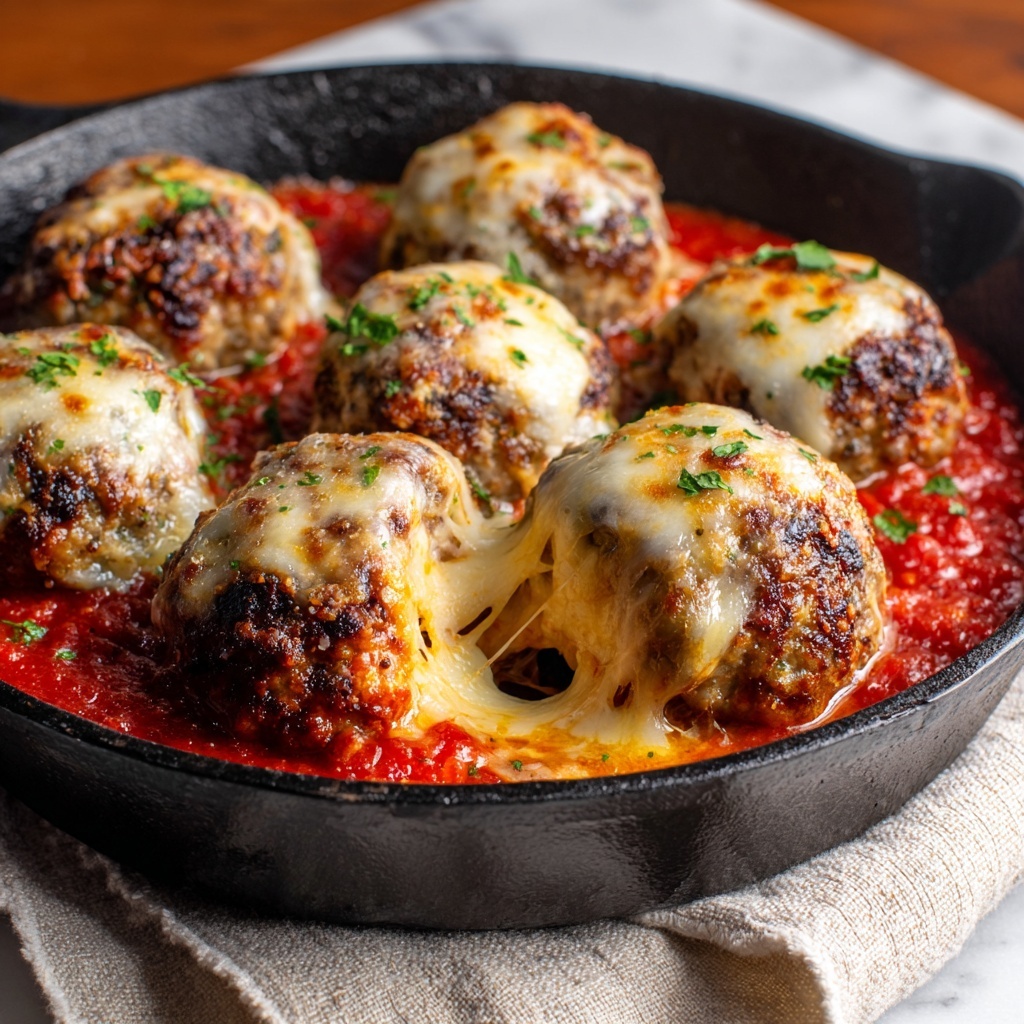 Cheesy Stuffed Meatballs Recipe - Recipe Image