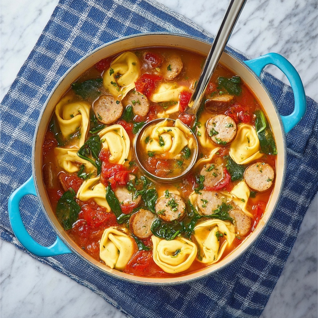 Chicken Sausage Tortellini Soup Recipe - Recipe Image