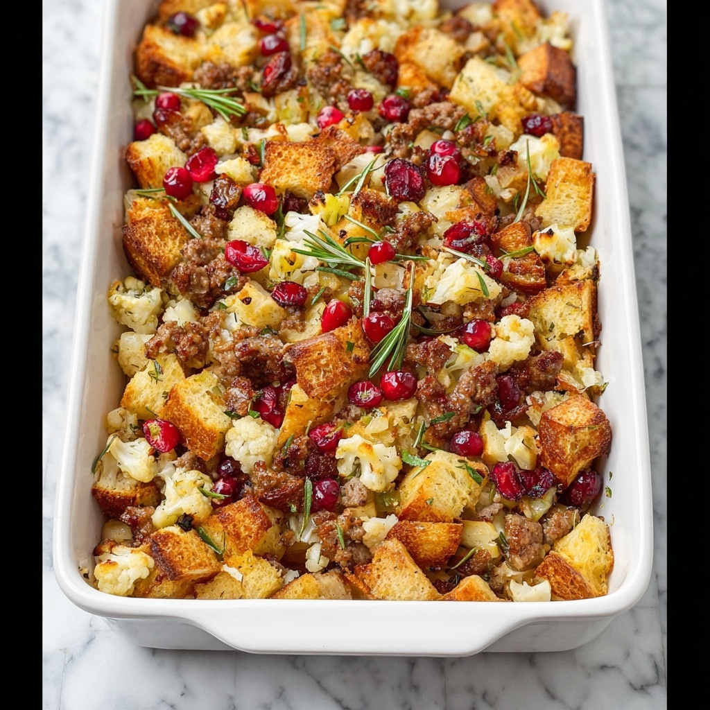 Sausage Cranberry Apple Stuffing Recipe - Recipe Image