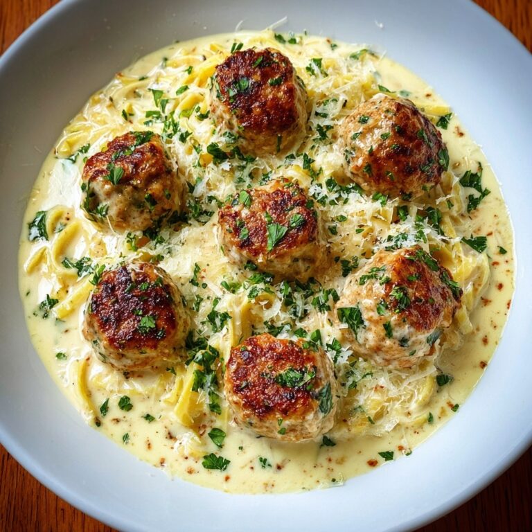 Chicken Ricotta Meatballs in Alfredo Sauce Recipe