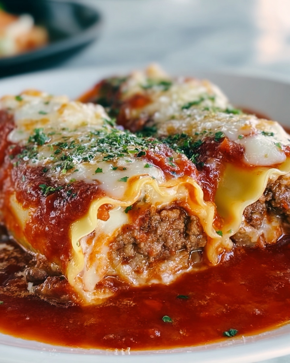 Italian Meatball Lasagna Roll-Ups Recipe - Recipe Image
