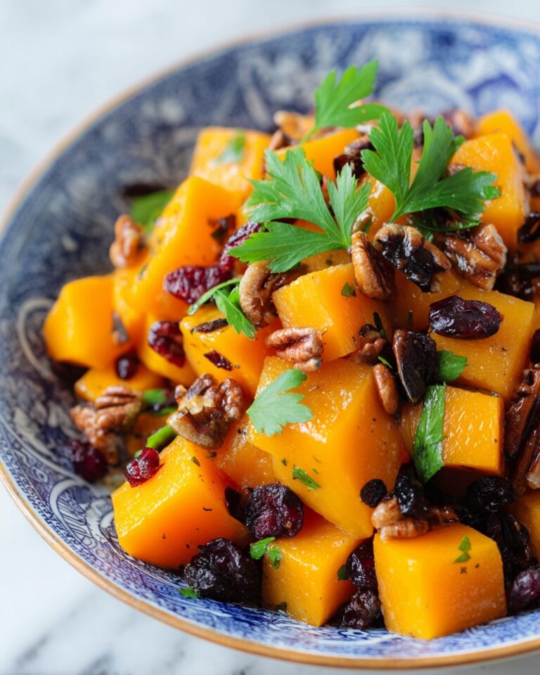 Roasted Butternut Squash with Cranberries and Pecans Recipe