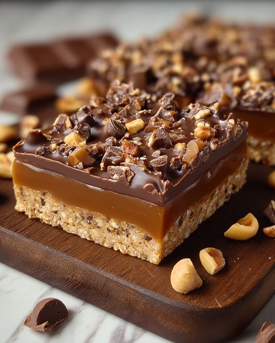 Caramel Chocolate Crunch Bars Recipe - Recipe Image