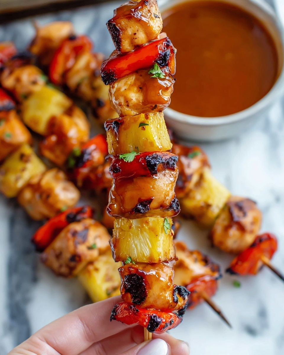 BBQ Pineapple Chicken Kabobs Recipe - Recipe Image