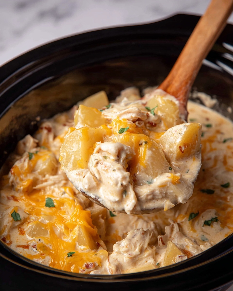 Crockpot Cheesy Chicken Sausage Casserole Recipe - Recipe Image