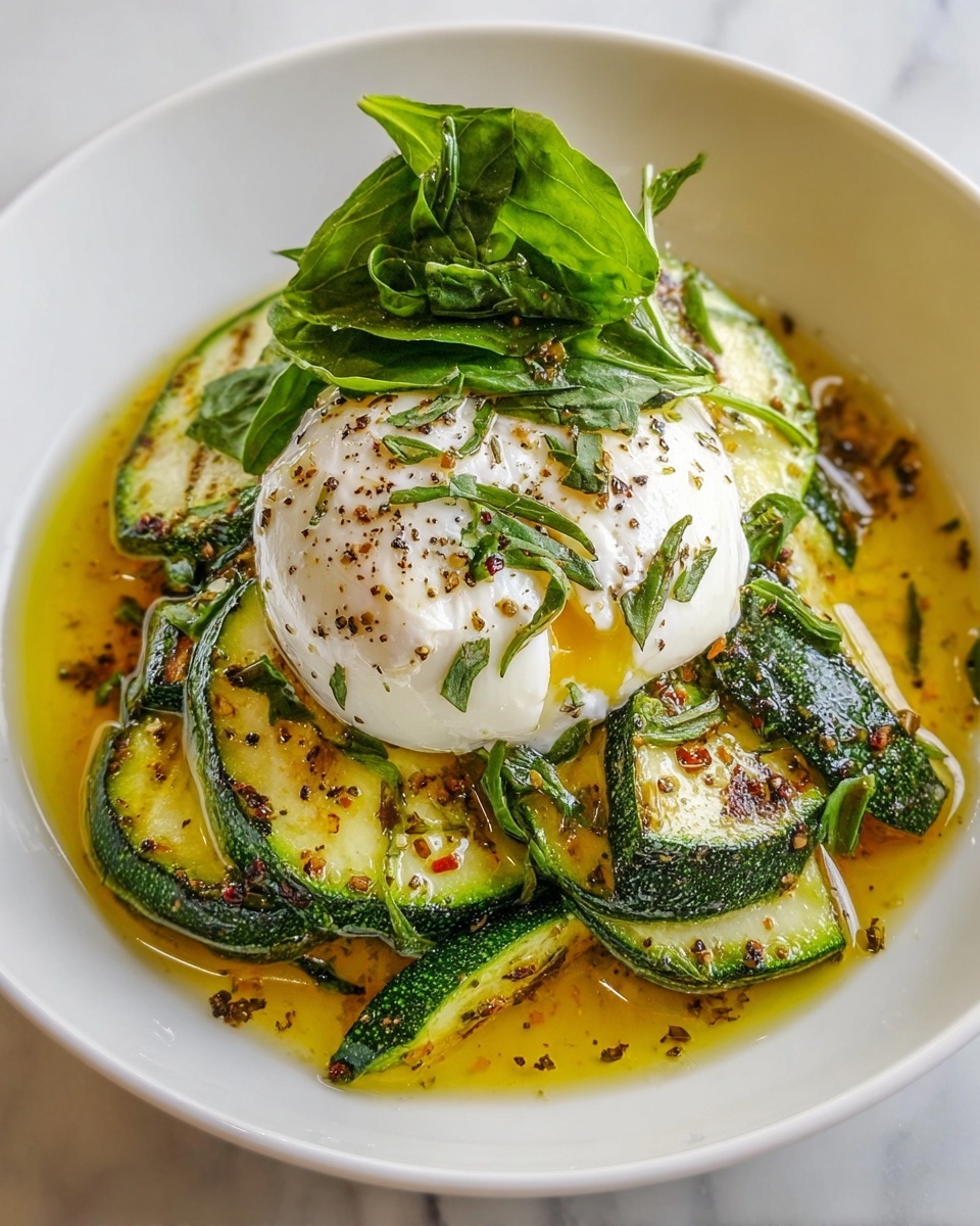 Slow Cooker Courgettes with Creamy Burrata Recipe - Recipe Image