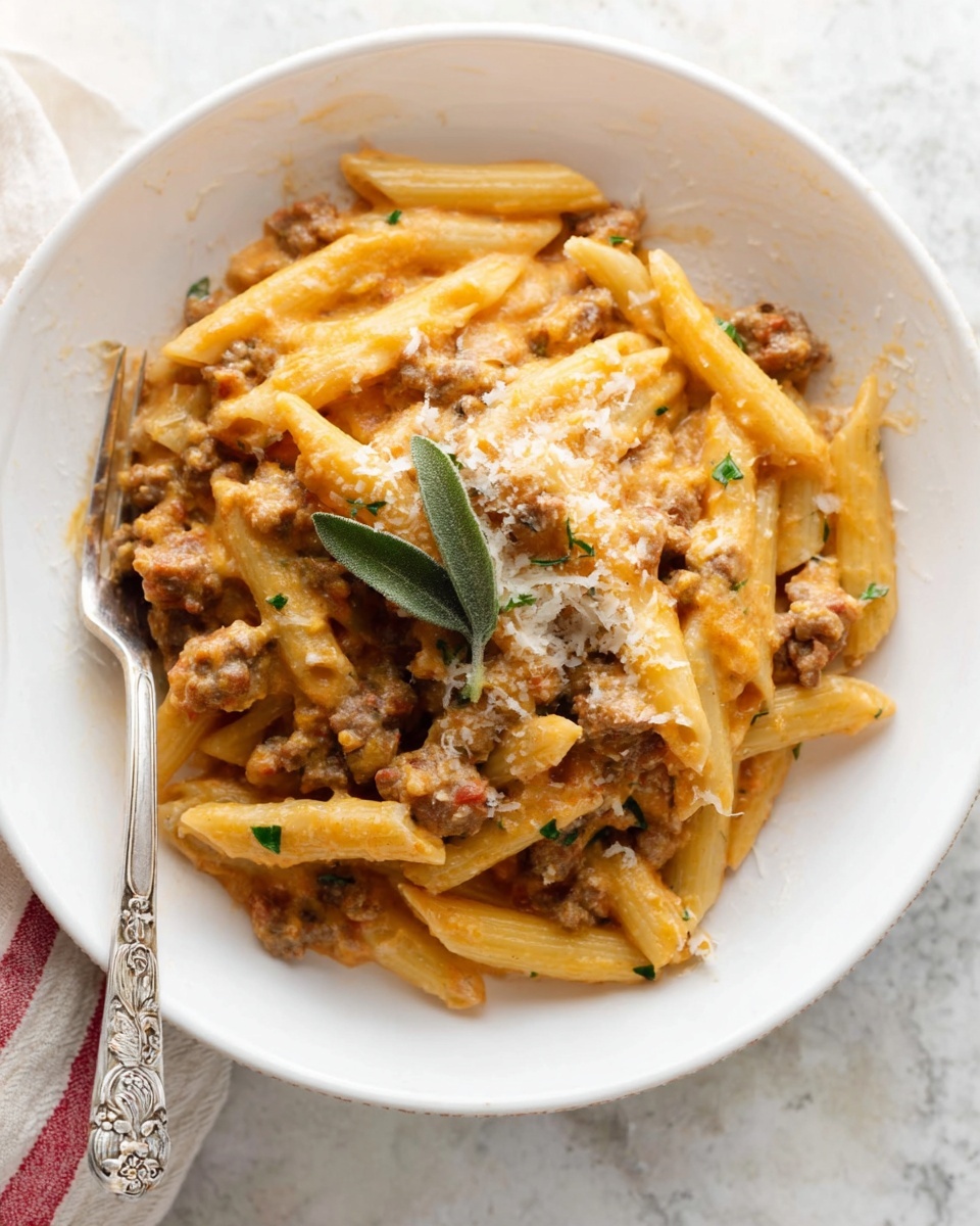 Spicy Italian Sausage Penne Pasta Recipe - Recipe Image