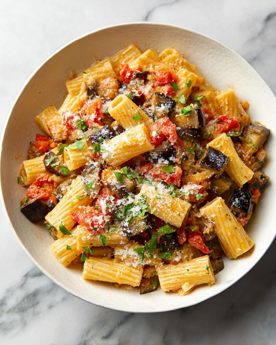 Spicy Eggplant Pasta Recipe - Recipe Image