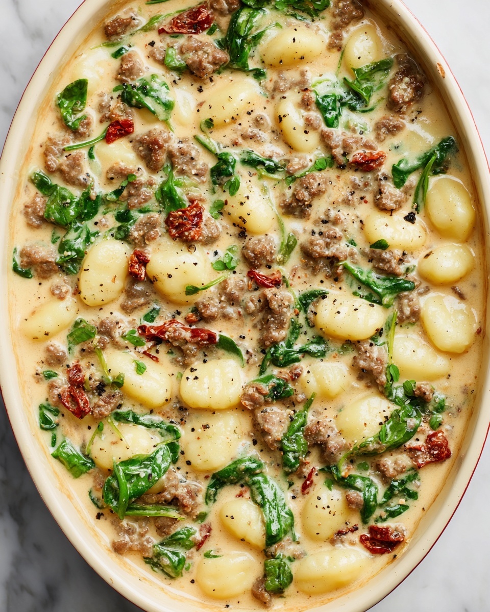 Creamy Tuscan Sausage Gnocchi Recipe - Recipe Image