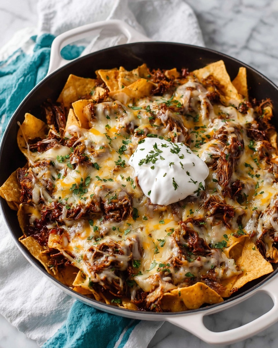 BBQ Chicken Skillet Nachos Recipe - Recipe Image