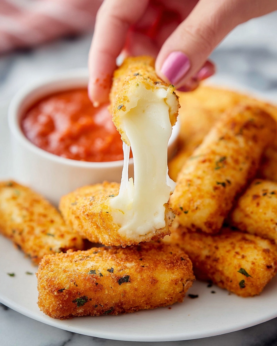 Crispy Homemade Mozzarella Cheese Sticks Recipe - Recipe Image