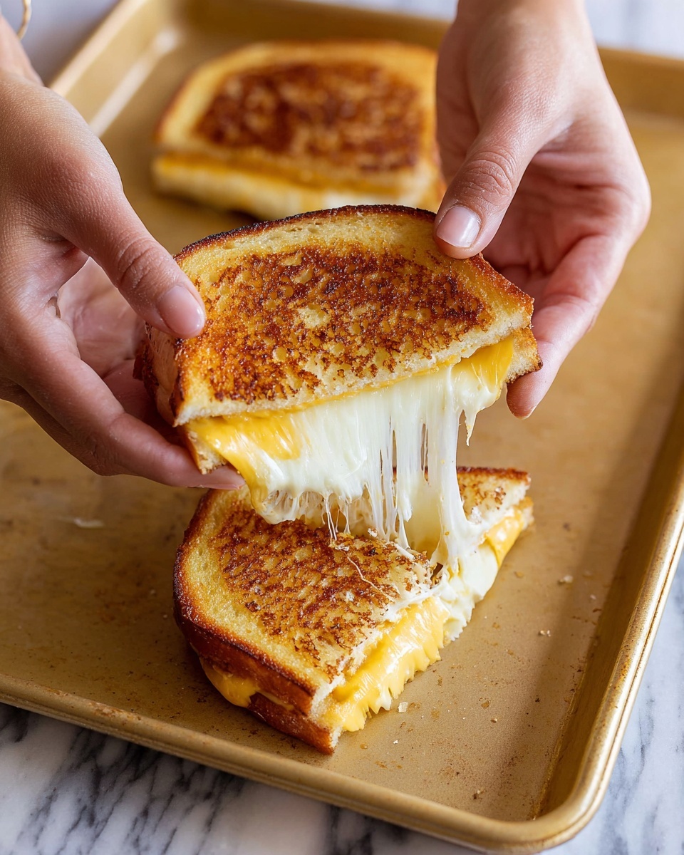 Baked Grilled Cheese Sandwiches Recipe - Recipe Image