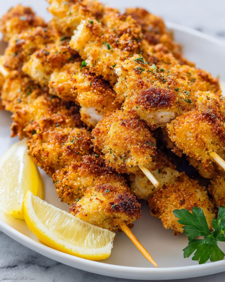 Breaded Chicken Skewers Recipe - Recipe Image