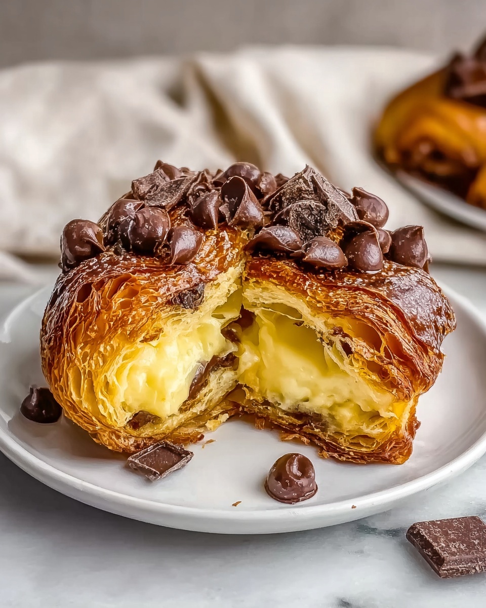 Decadent Chocolate Croissant Breakfast Bake Recipe - Recipe Image