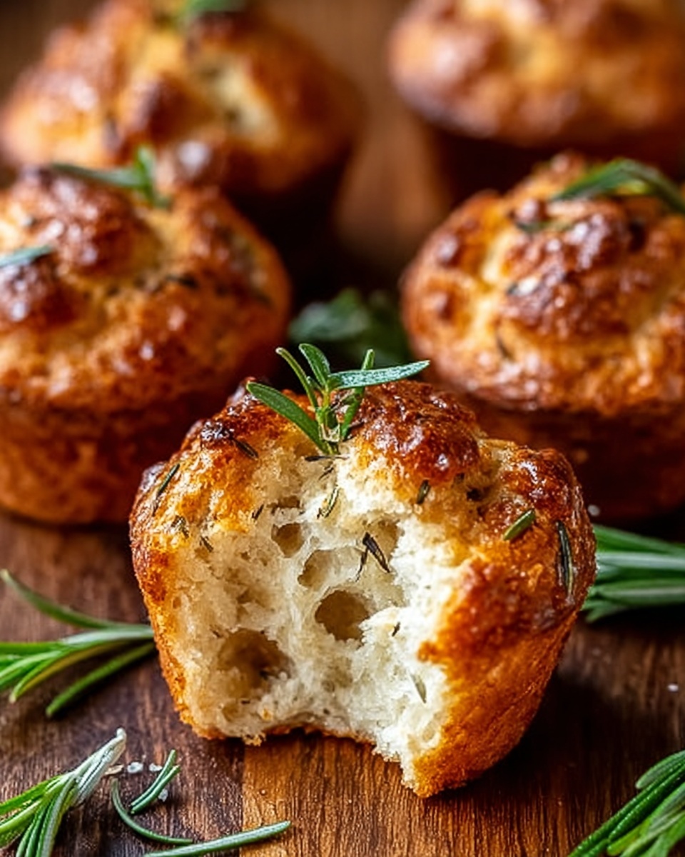 Garlic Rosemary Focaccia Muffins Recipe - Recipe Image
