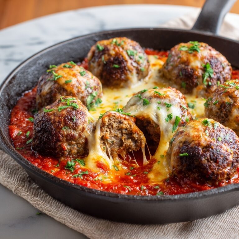 Cheesy Stuffed Meatballs Recipe