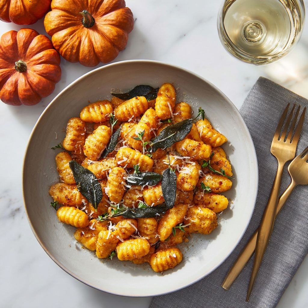 Pumpkin Gnocchi with Sage Butter Recipe - Recipe Image