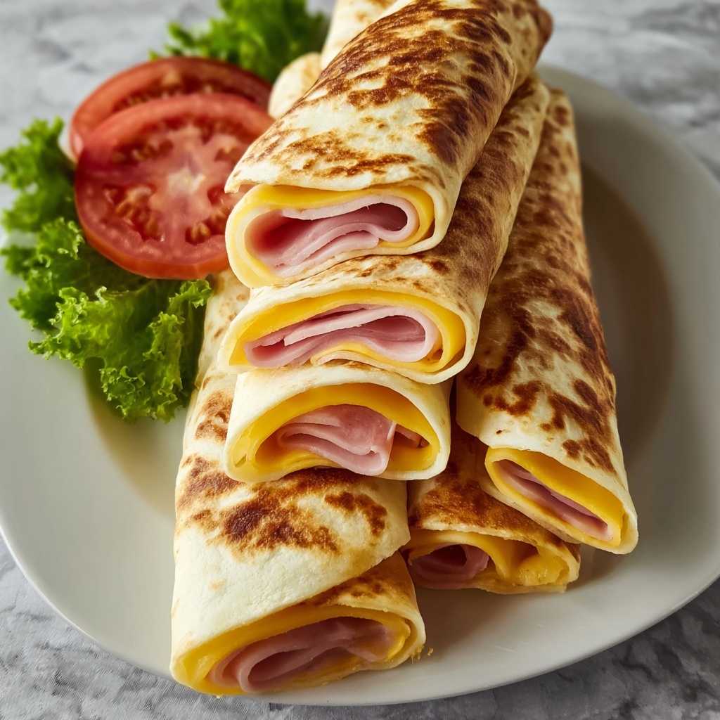 Air Fryer Hot Ham and Cheese Wraps Recipe - Recipe Image