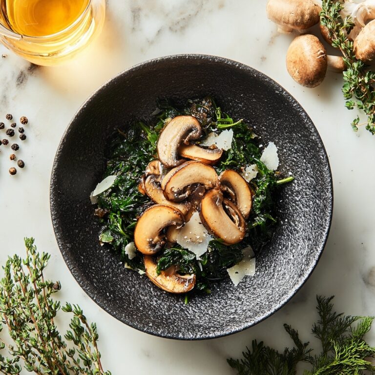 Sautéed Mushrooms with Spinach Recipe