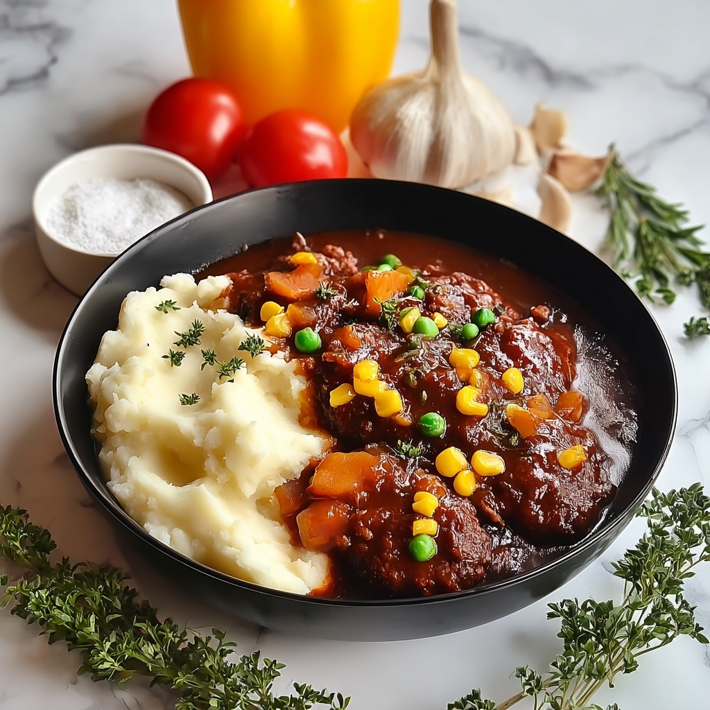 Amish Hamburger Steak Bake Recipe - Recipe Image