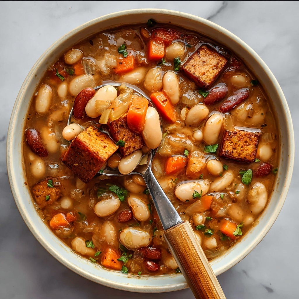 15 Bean Soup with Smoked Sausage and Vegetables Recipe - Recipe Image