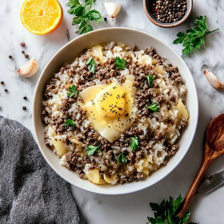 French Onion Ground Beef and Rice Casserole Recipe