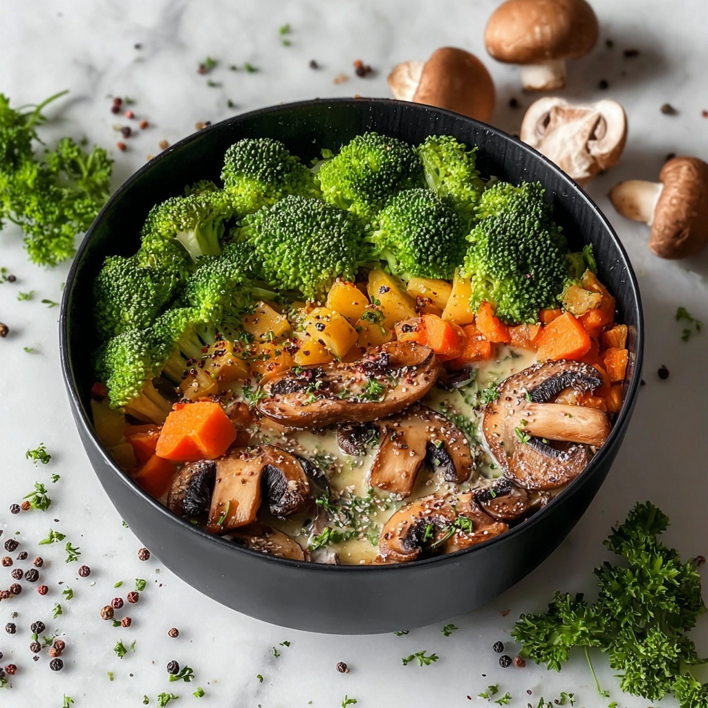 Sautéed Mushrooms with Broccoli Recipe - Recipe Image
