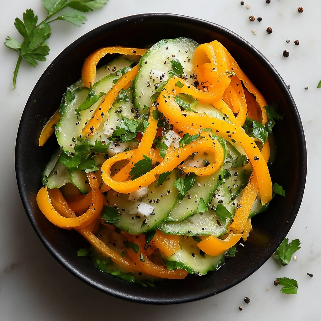 Carrot and Cucumber Salad with Lemon Honey Dressing Recipe - Recipe Image