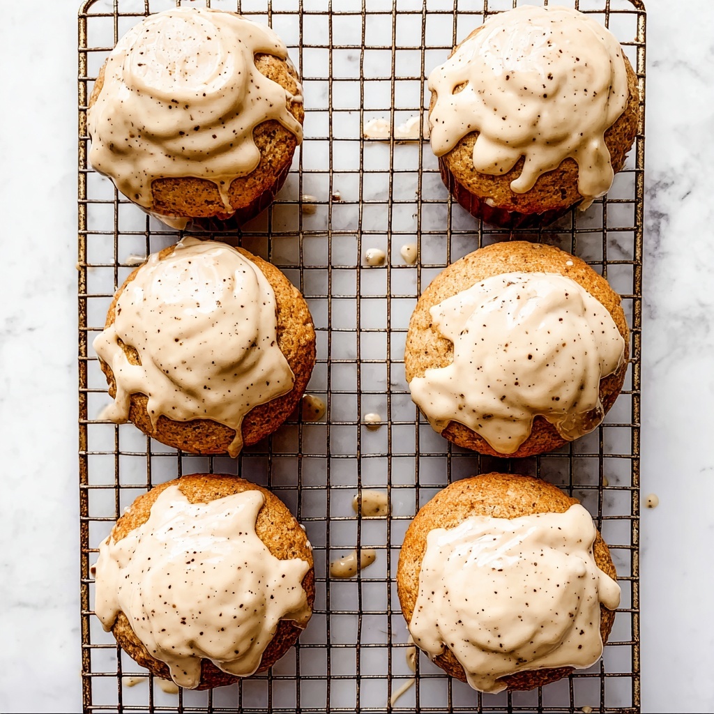 Chai Spiced Banana Muffins with Sweet Cinnamon Glaze Recipe - Recipe Image
