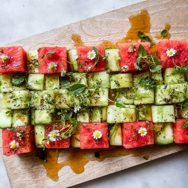 Watermelon Cucumber Mosaic Salad Recipe