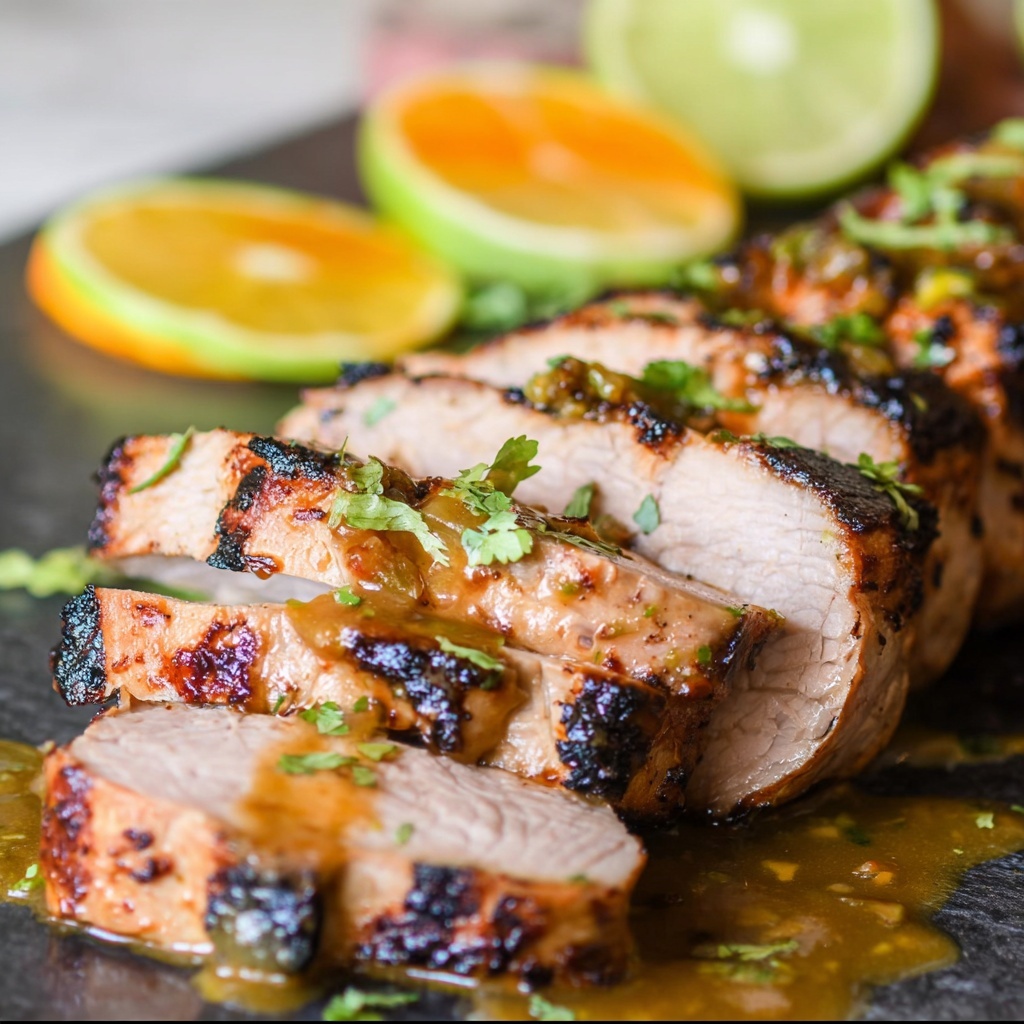 Grilled Pork Tenderloin with Peanut-Lime Sauce Recipe - Recipe Image