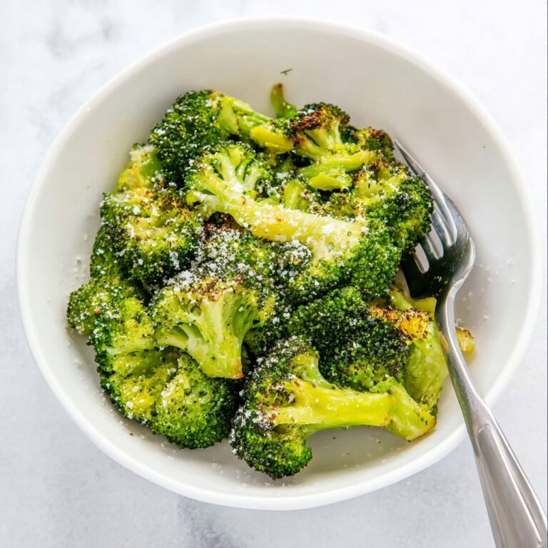 Air Fryer Broccoli with Parmesan and Garlic Recipe