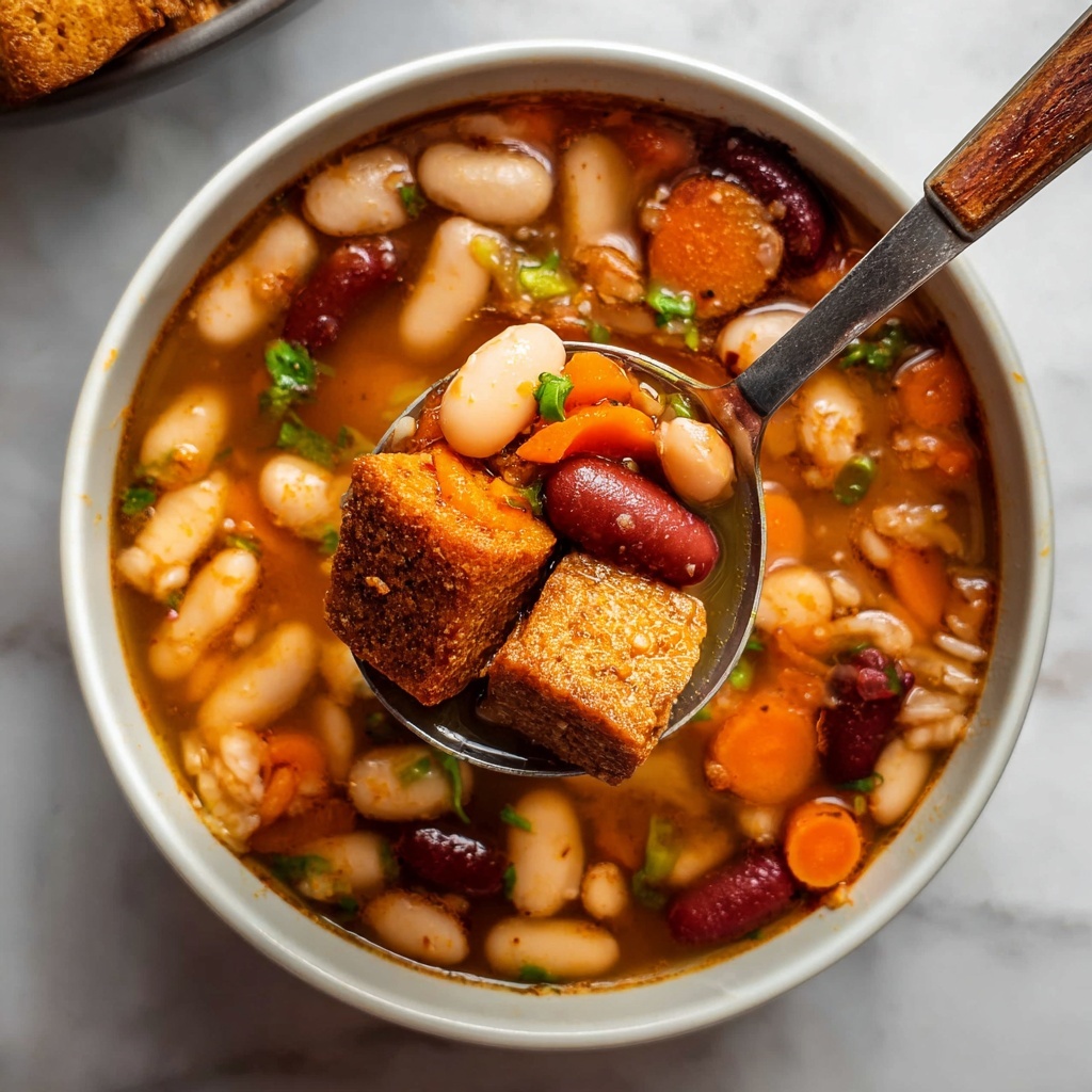 15 Bean Soup with Smoked Sausage and Vegetables Recipe - Recipe Image