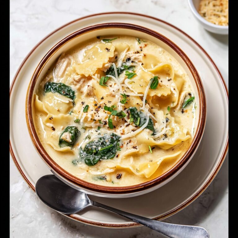 White Chicken Lasagna Soup Recipe