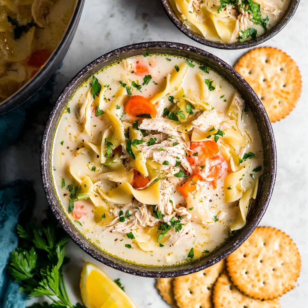 Creamy Chicken Noodle Soup Recipe - Recipe Image