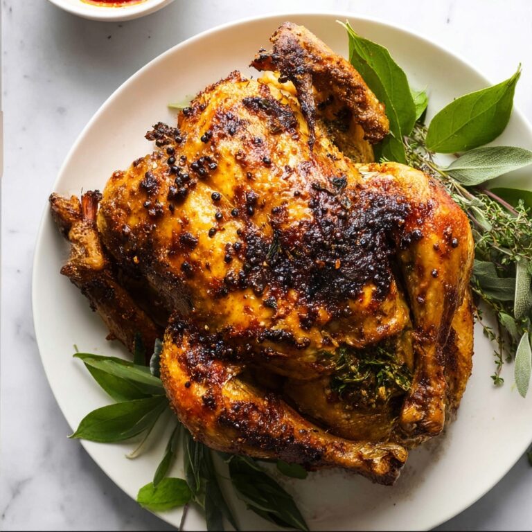 Grilled Whole Turkey with Herb, Lemon, and Onion Fillings Recipe